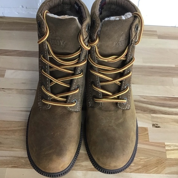 KODIAK leather lace up ankle boots brown size 5 - Picture 5 of 16